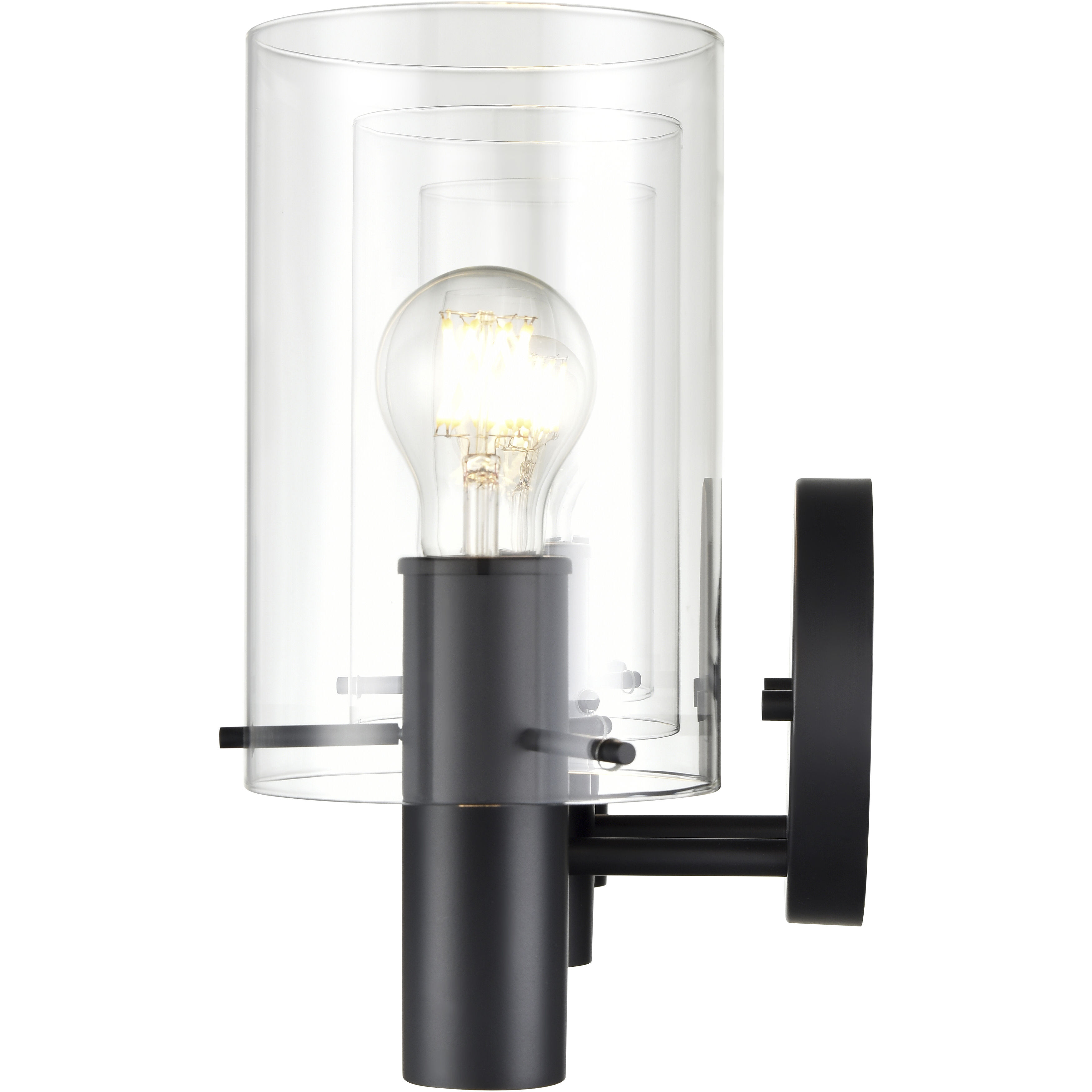 Apolla 3 Light 24 inch Matte Black Bathroom Vanity Light Wall Light